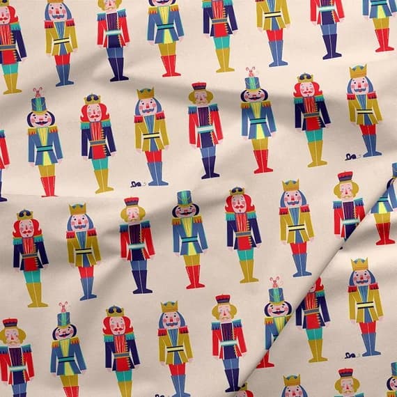 cotton fabric - Nutcracker March - Night of the Nutcracker - Paintbrush Studio 100% Cotton Fabric