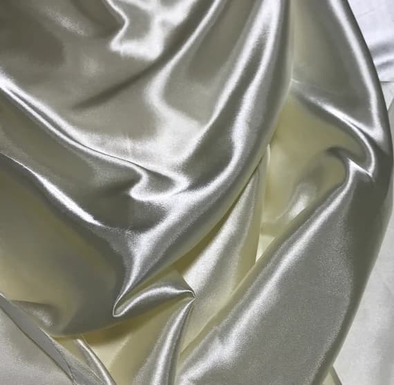 ivory charmeuse fabric - Ivory - Faux Silk Charmeuse Satin Fabric