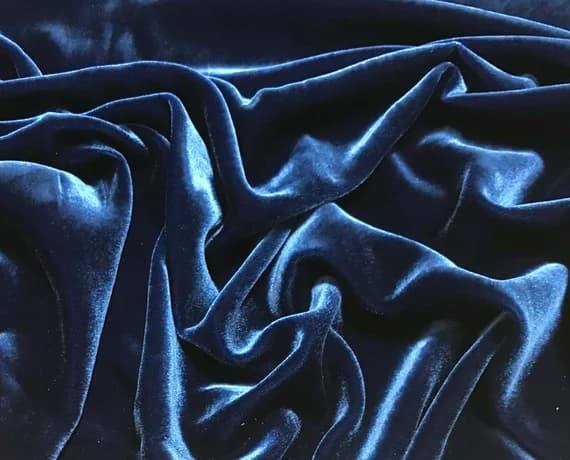 blue velvet fabric - LAPIS BLUE Silk Velvet Fabric
