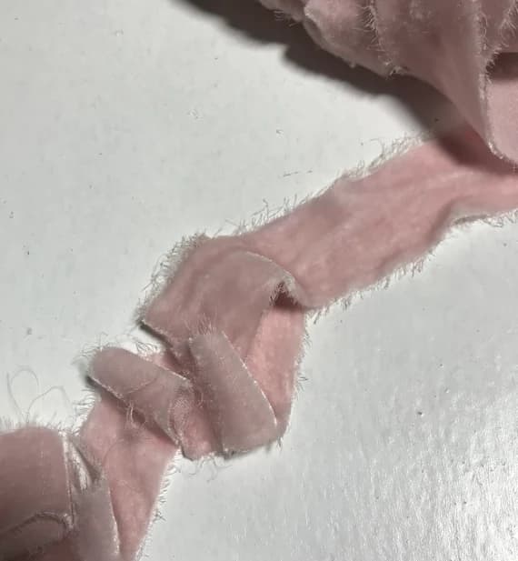 pink none - Hand Dyed Lambs Ear Pink Silk Velvet Ribbon ( 4 Widths to choose from)