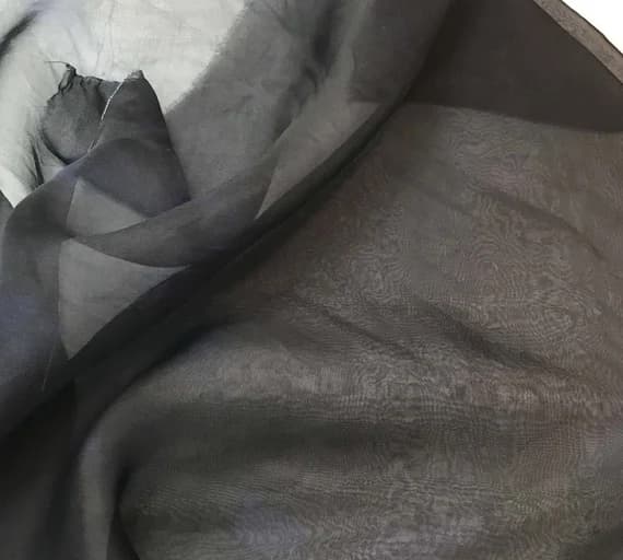 blue organza fabric - Hand Dyed MIDNIGHT BLUE - Silk Organza Fabric