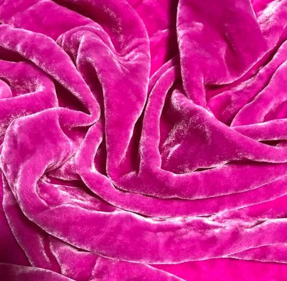 pink velvet fabric - PINK ORCHID Hand Dyed Silk Velvet Fabric