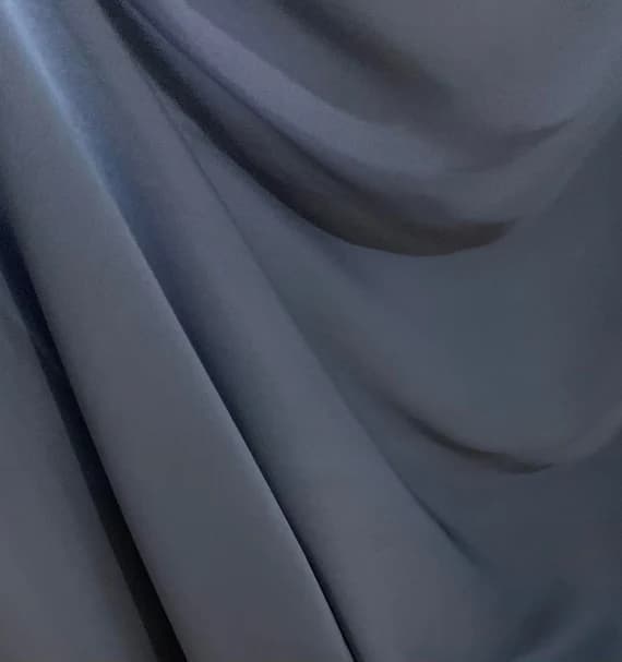gray chiffon fabric - Smoke Gray - 16mm Silk Crepe Georgette Chiffon Fabric