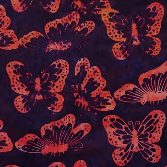 cotton fabric - Dalhousie Butterflies - Indigenous Blanket - Batik by Mirah Cotton Fabric