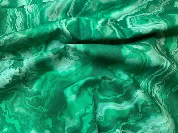 green cotton fabric - Green Wave Texture; Tranquil Waters by Deborah Edwards for Northcott Cotton Fabric DP27210-76