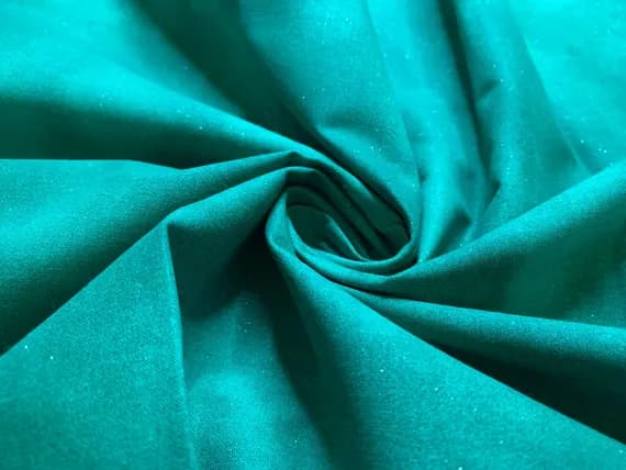 peacock cotton fabric - 1/2 yard increments Peacock Green with Glitter Cotton Fabric Vintage 90's OOP