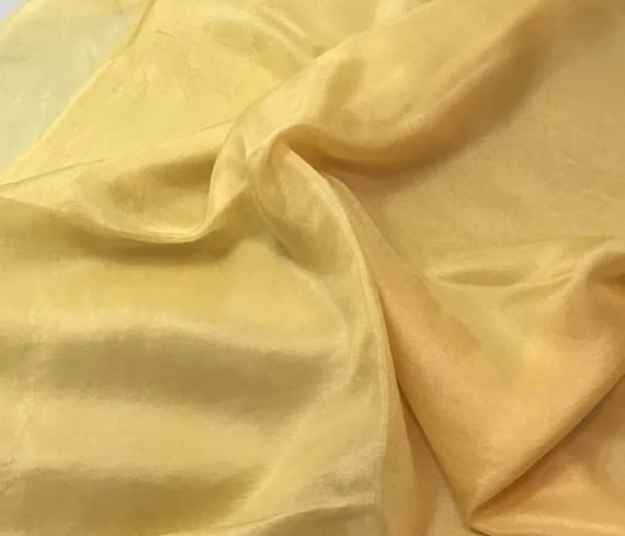 yellow habotai fabric - Hand Dyed GOLDEN YELLOW China Silk HABOTAI Fabric