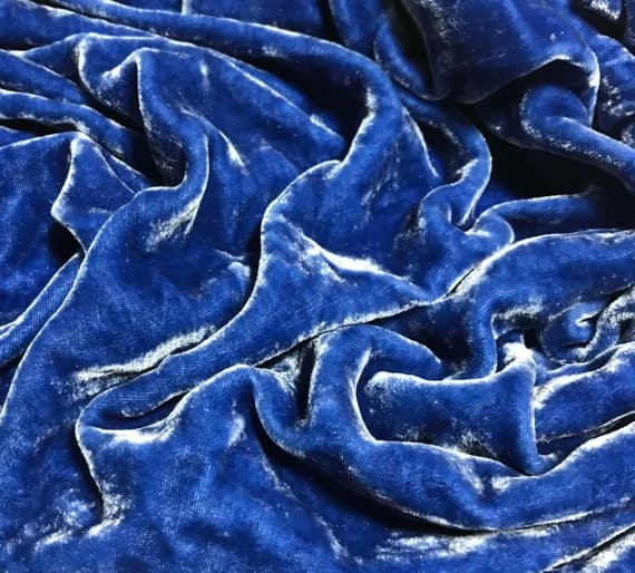 sapphire velvet fabric - SAPPHIRE BLUE Hand Dyed Silk Velvet Fabric