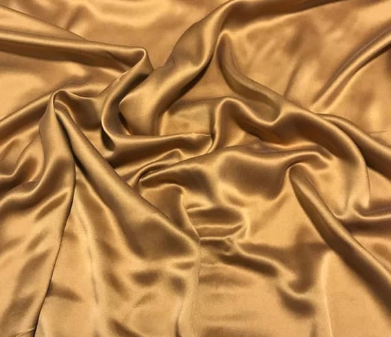copper charmeuse fabric - Copper - Sandwashed Silk Charmeuse Fabric
