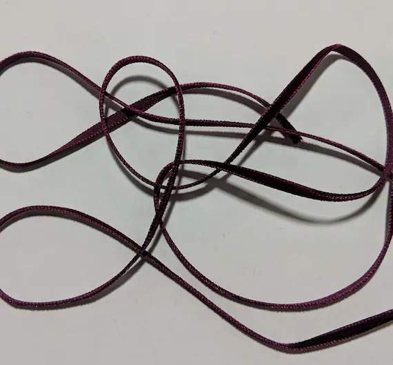 maroon none - French VELVET Ribbon MAROON RED by the yard 3/16 inch