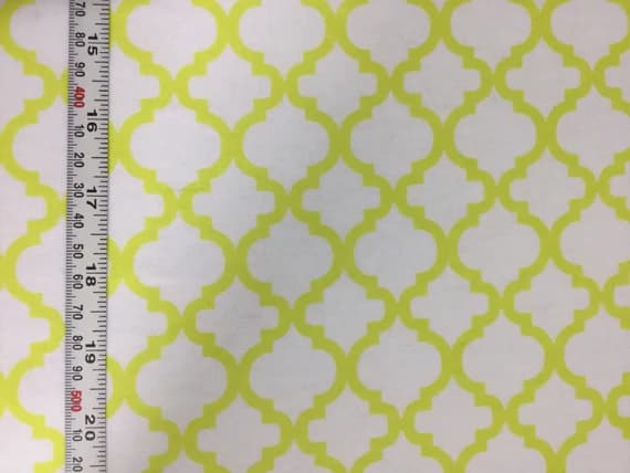 white cotton fabric - Yellow & White Lattice - David Textiles - Cotton Flannel Fabric
