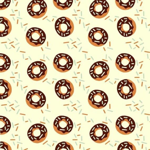 cotton fabric - Food Truck Donuts - Paintbrush Studio Cotton Fabric