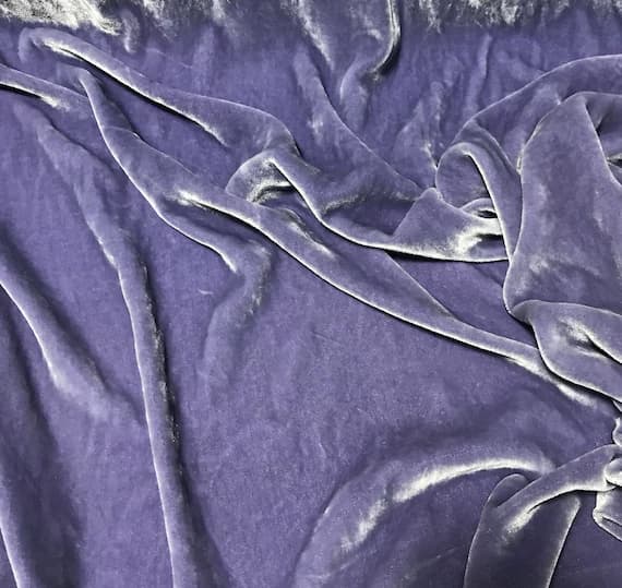 lavender velvet fabric - LAVENDER PURPLE Hand Dyed Silk Velvet Fabric
