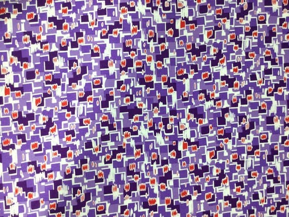 purple cotton fabric - Revved Up Retro Psychedelic Relic Purple - by Studio 37 for Marcus Fabrics - Cotton Quilting Fabric