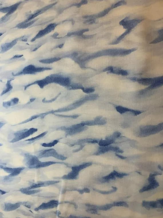 cotton fabric - Abstract Cloudy Sky San Francisco Collection Cotton Fabric Vintage 90's OOP In The Beginning
