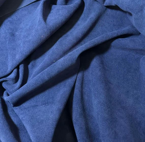 blue velvet fabric - Midnight Blue - Short Pile Upholstery Weight Velour Velvet Fabric
