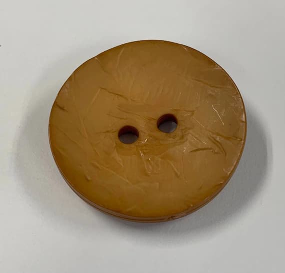 brown none - Large Round Toffee Brown Polyamid Plastic Button - 45mm /1 3/4 inch - Dill Buttons