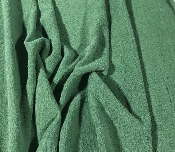 green noil fabric - MOSS GREEN Hand Dyed Raw Silk Gauze NOIL Fabric