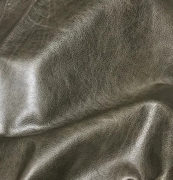 taupe leather - MOTTLED DARK TAUPE Bubble Cow Hide Leather 1 Square Foot (12x12") Piece