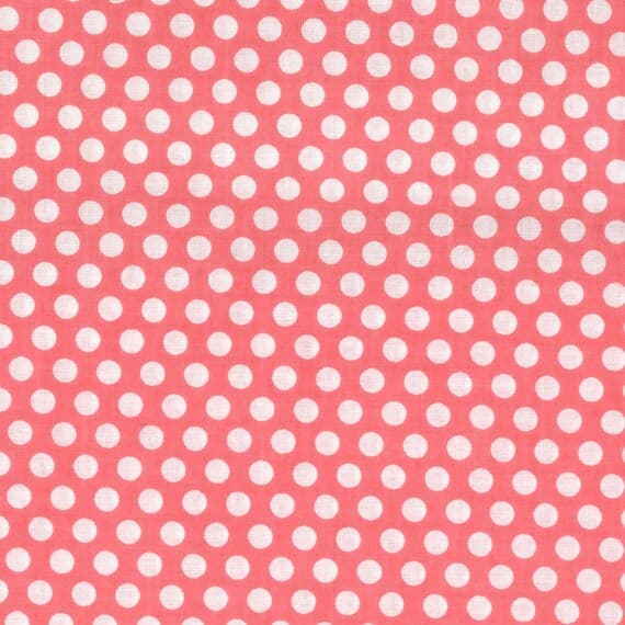 white cotton fabric - Crafty Cottons White Dots on Pink - EE Schenck Cotton Fabric