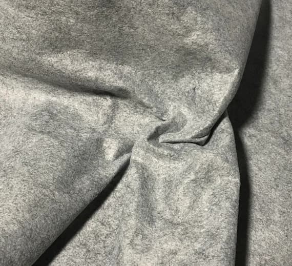 gray wool fabric - Smoky Marble Gray - Wool /Rayon Blend Felt Fabric