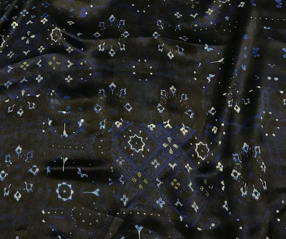 navy charmeuse fabric - Navy Blue Tapestry - Silk Charmeuse