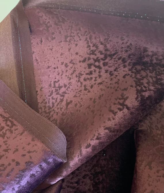 plum velvet fabric - Plum Purple Animal Faux Fur Textured - Upholstery Weight Velvet Fabric