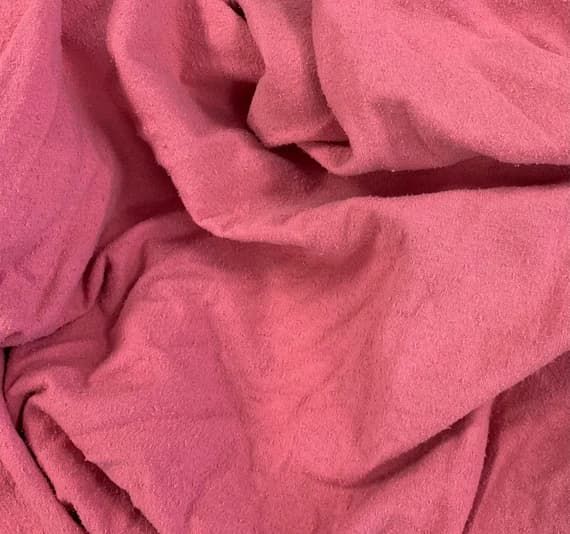 pink noil fabric - Flamingo Pink - Hand Dyed Raw Silk Noil