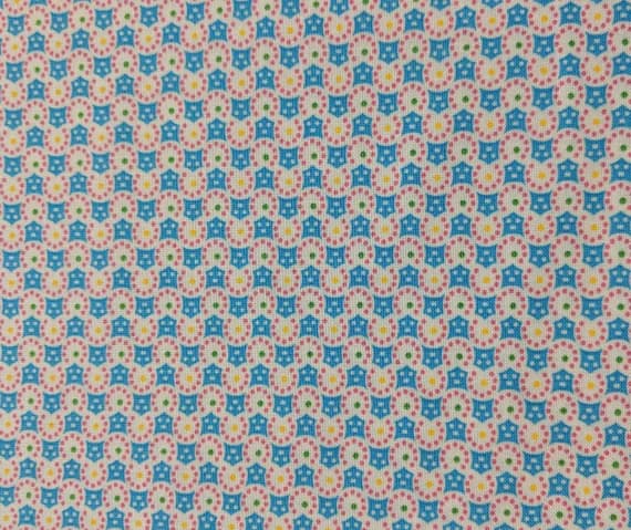 blue cotton fabric - Petite Treat - Geo Blue - Riley Blake Cotton Fabric