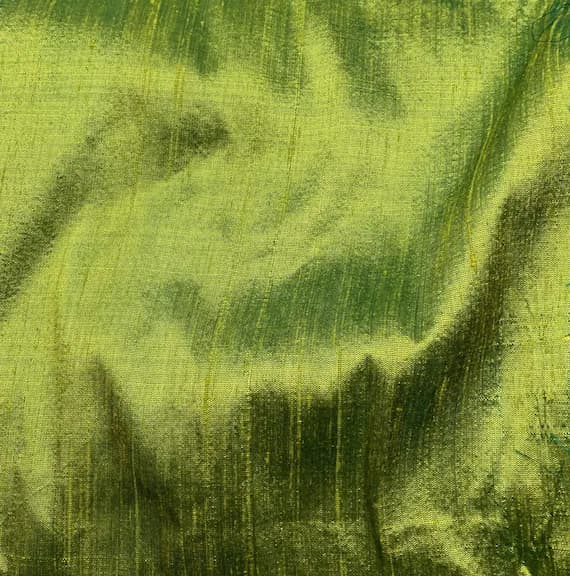 green dupioni fabric - Apple Green - 100% Silk Dupioni Fabric
