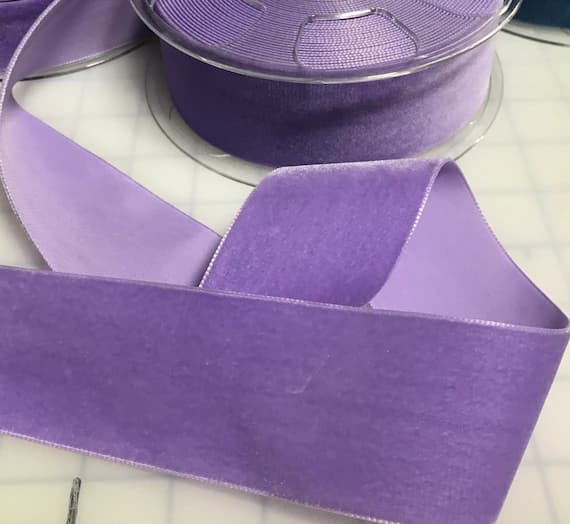 lavender none - LAVENDER French Velvet Ribbon (2" wide)