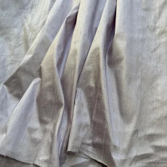 lavender dupioni fabric - Pale Lavender Purple 100% Silk Dupioni Fabric