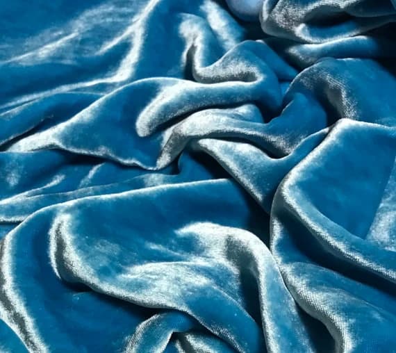 turquoise velvet fabric - TURQUOISE BLUE Silk Velvet Fabric