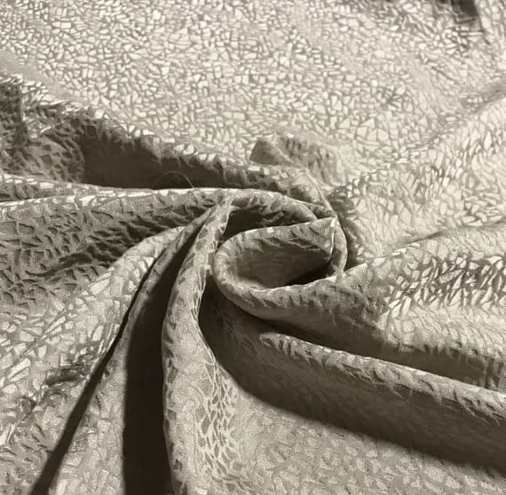taupe silk fabric - Hand Dyed Taupe Pebbles - Silk Jacquard Fabric