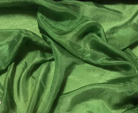 green habotai fabric - Hand Dyed SPINACH GREEN China Silk HABOTAI Fabric