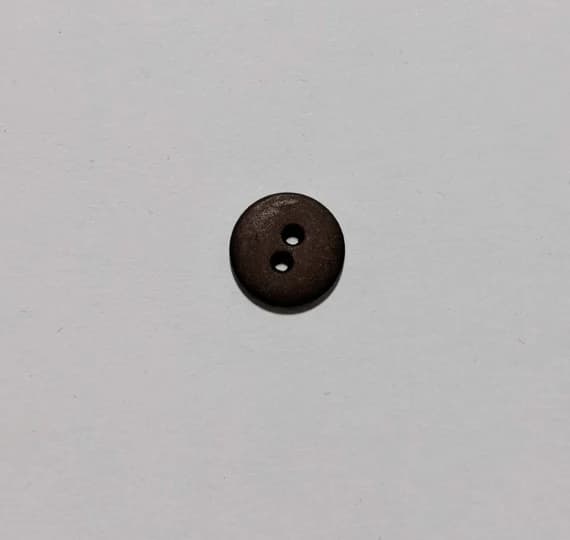 brown none - Dark Brown Round 2 Hole Plastic Button - 13mm / 1/2 inch - Dill Buttons - Set of 4