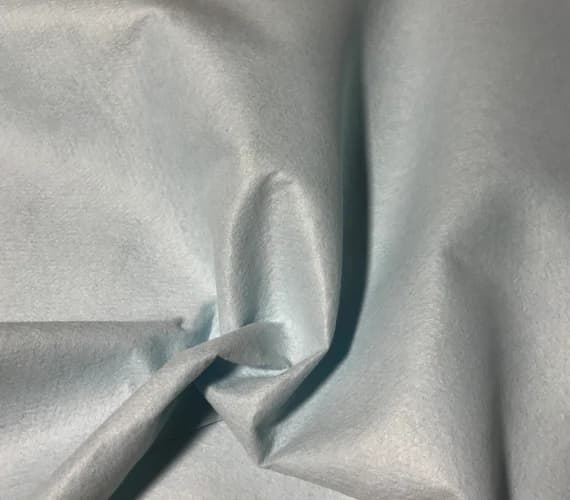 blue wool fabric - Blue Snow - Wool /Rayon Blend Felt Fabric