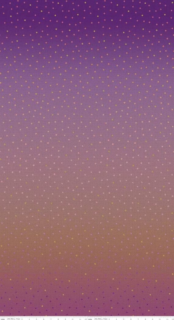 lilac cotton fabric - Gem Stones Multi Lilac/Orange - Riley Blake Cotton Fabric