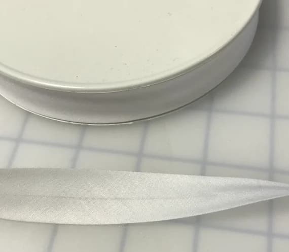 white none - WHITE Poly Cotton Single Fold Bias Tape Made in France 3/4" (3 yards)