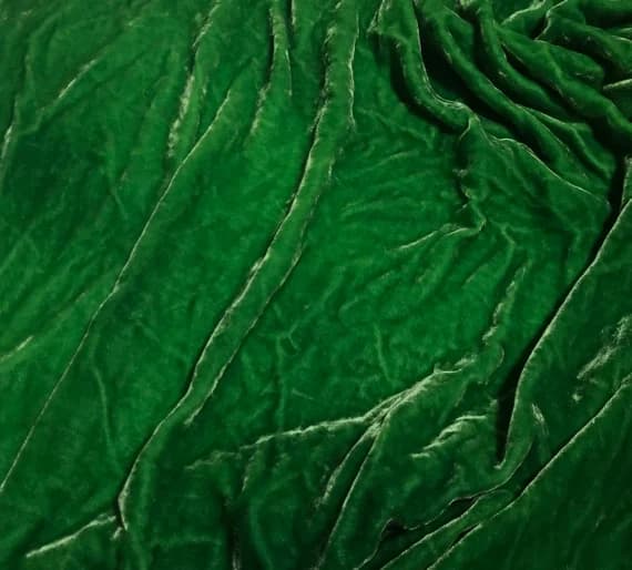 emerald velvet fabric - EMERALD GREEN Hand Dyed Silk Velvet Fabric