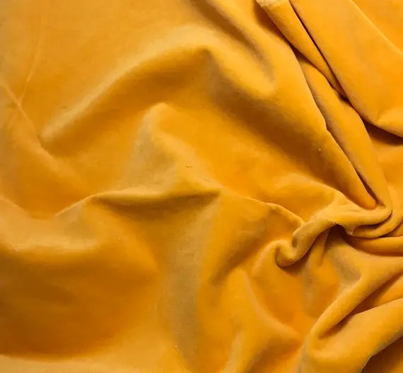 velvet fabric - Hand Dyed Cotton VELVETEEN Fabric GOLDEN POPPY - 54" wide