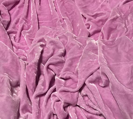 plum velvet fabric - PLUM BLOSSOM Hand Dyed Silk Velvet Fabric