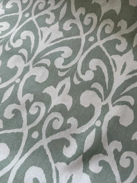 sage cotton fabric - Field Spruce Damask in Sage - Premier Prints Cotton Canvas Fabric