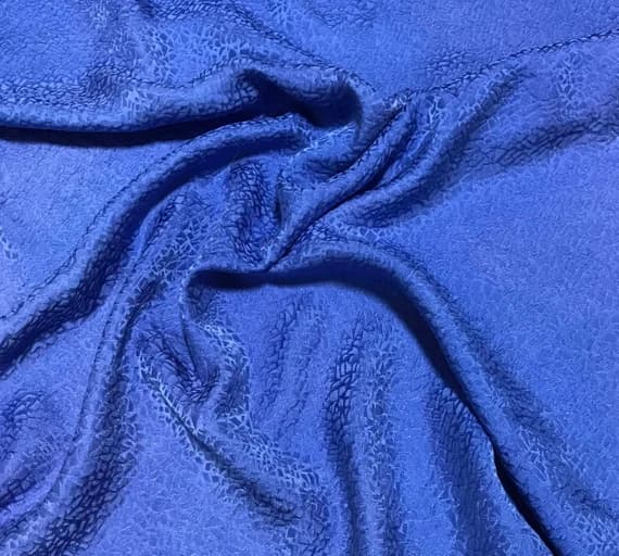 blue silk fabric - Hand Dyed Periwinkle Blue Pebbles - Silk Jacquard Fabric