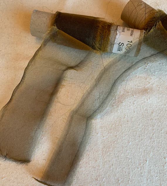 none - Bronze 100% Silk Sheer Organza Ribbon ( 4 Widths to choose from)