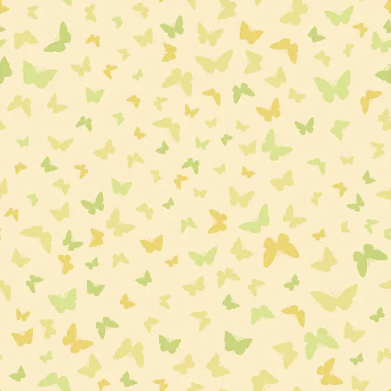 yellow cotton fabric - Sew Mindful Butterflies Mellow Yellow - Lewis & Irene Cotton Fabric