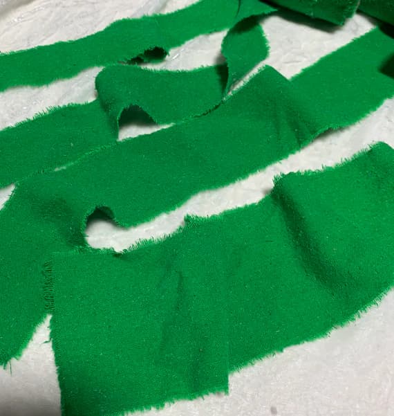 kelly none - Hand Dyed Bright Kelly Green 100% Silk Noil Ribbon ( 4 Widths to choose from)
