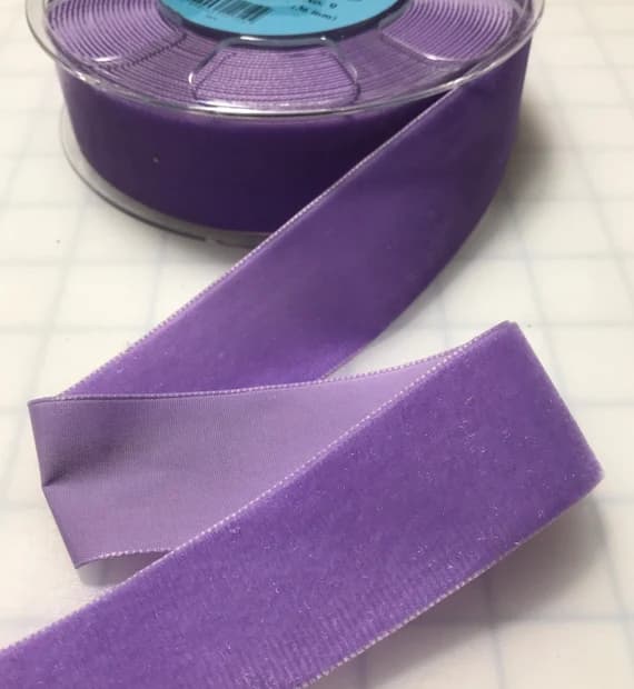 lavender none - LAVENDER French Velvet Ribbon (1 1/2" wide)