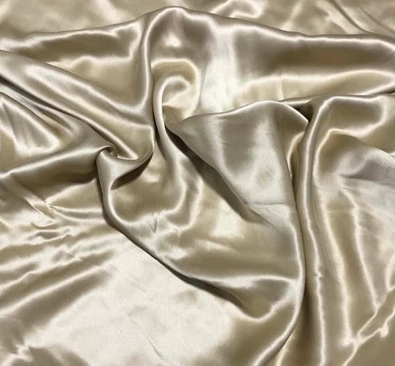 gold charmeuse fabric - Gold - Sandwashed Silk Charmeuse Fabric
