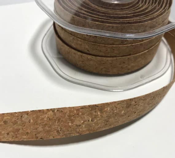 none - CORK Ribbon (5/8" wide) -by the yard-